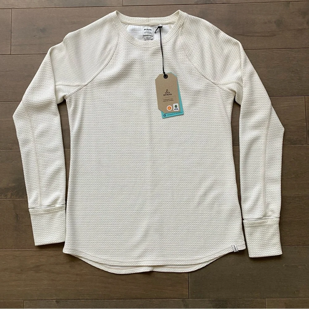 Prana Wensley Long Sleeve Wool Blend Thermal Top XS - Picture 2 of 12